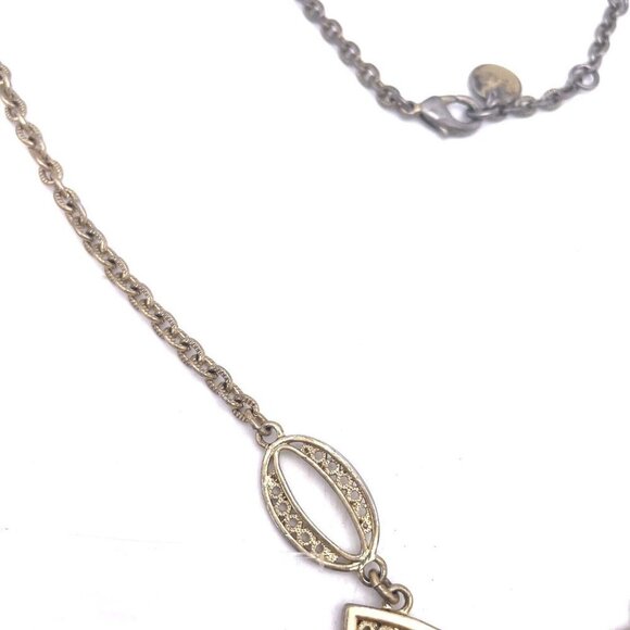 Stella & Dot Chevron Ladder Pendant Necklace Gold Tone Lobster Closure - Picture 2 of 3